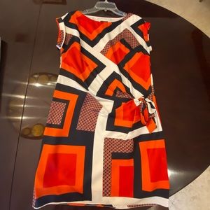 Ann Taylor classy red blue white dress